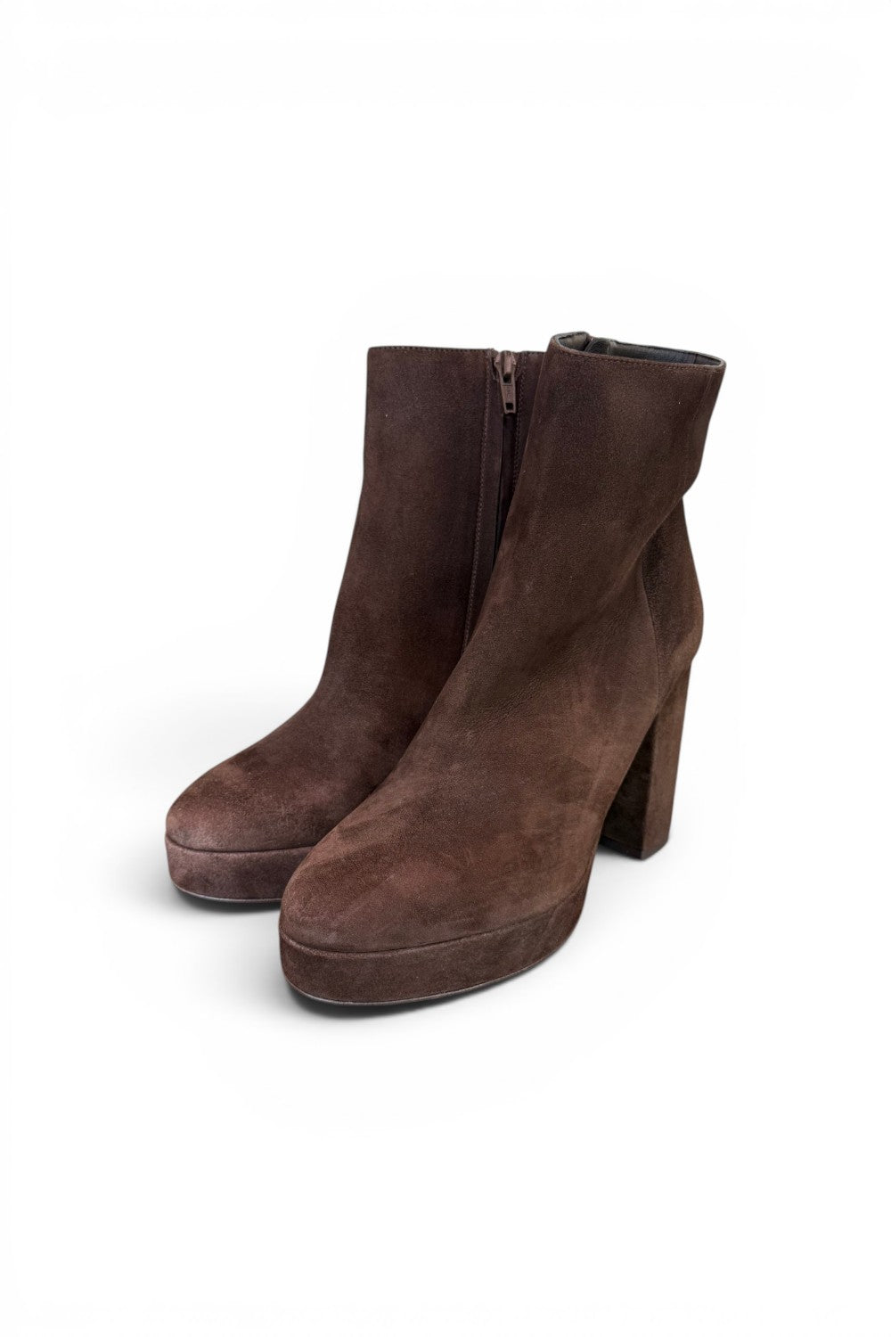 Stivaletto plateau camoscio moro tc 80 Albano 