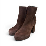 Stivaletto plateau camoscio moro tc 80 Albano 
