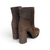 Stivaletto plateau camoscio moro tc 80 Albano 