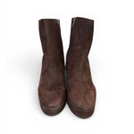 Stivaletto plateau camoscio moro tc 80 Albano 