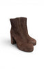 Stivaletto plateau camoscio moro tc 80 Albano