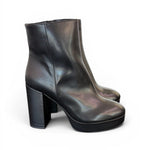 Stivaletto plateau pelle nera tc 80 Albano 
