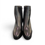 Stivaletto plateau pelle nera tc 80 Albano 