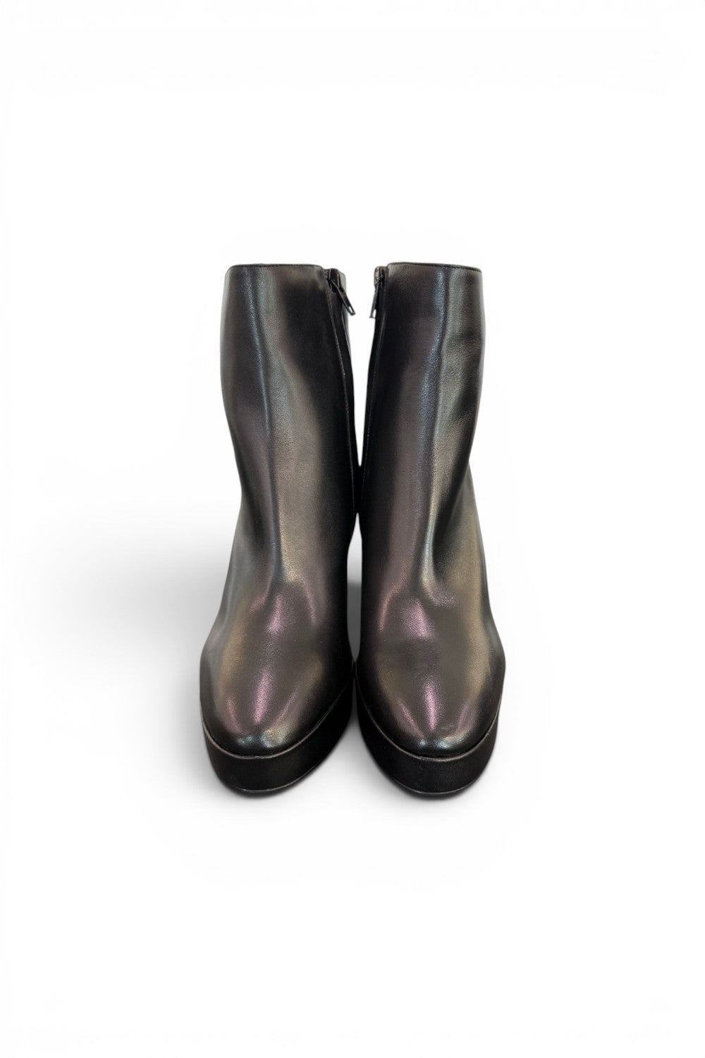 Stivaletto plateau pelle nera tc 80 Albano 