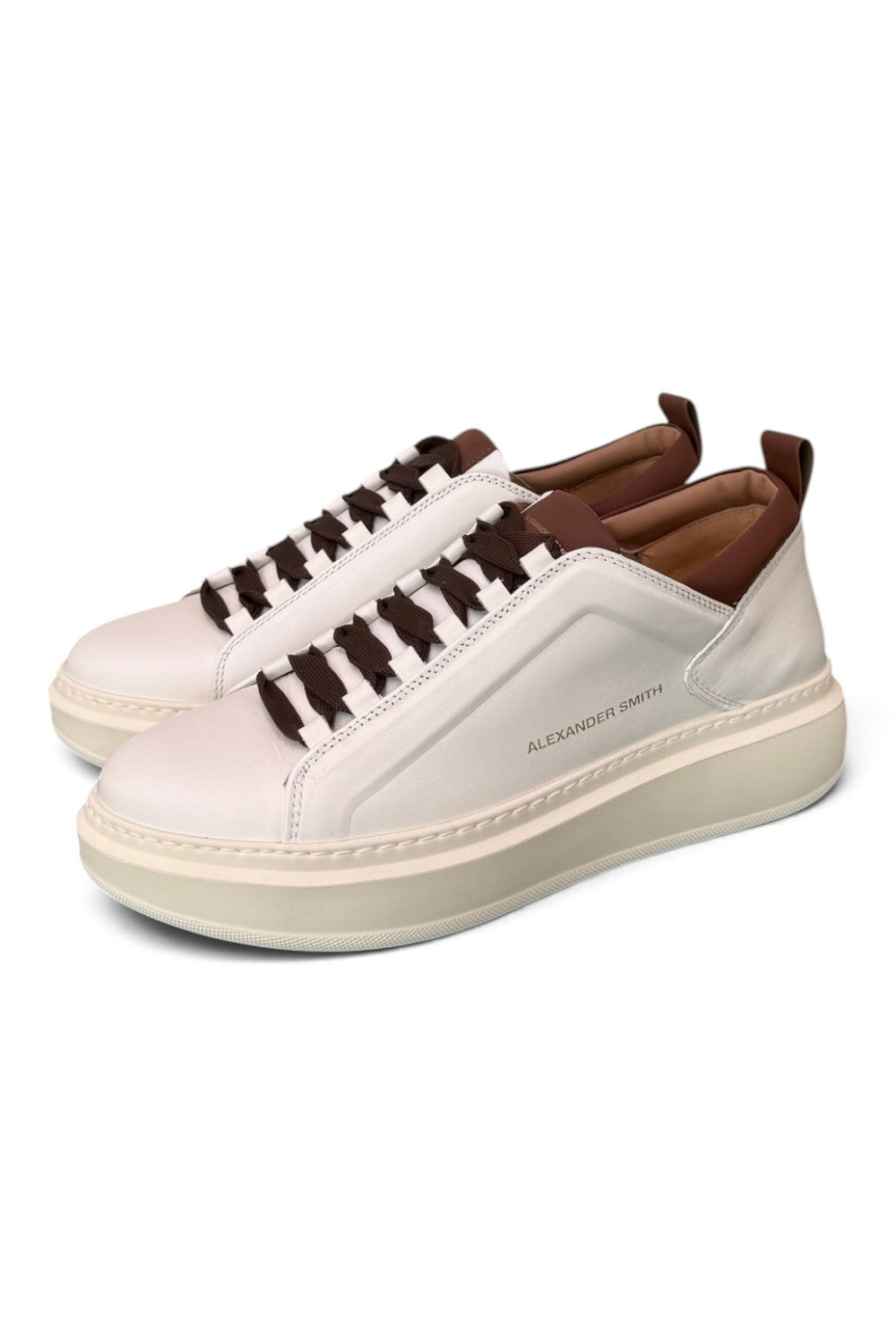 Sneaker uomo Alexander Smith Wembley white brown 
