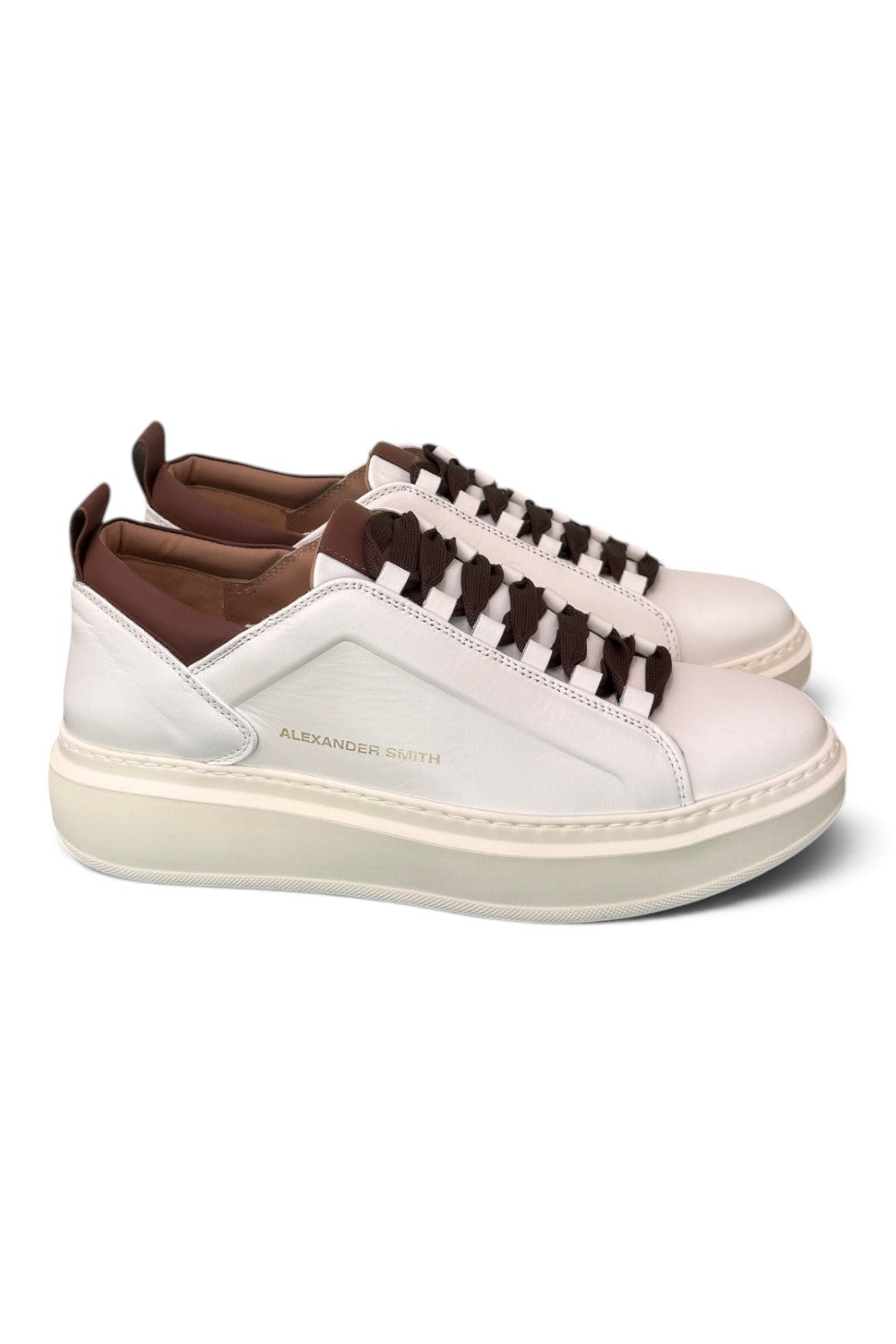 Sneaker uomo Alexander Smith Wembley white brown 