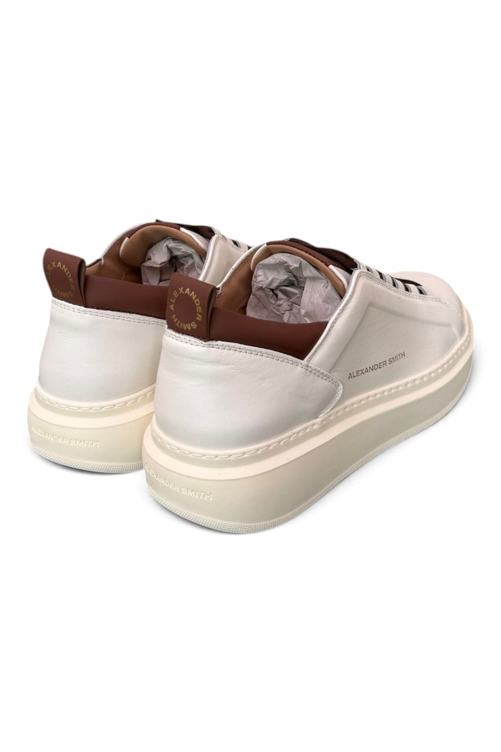 Sneaker uomo Alexander Smith Wembley white brown 