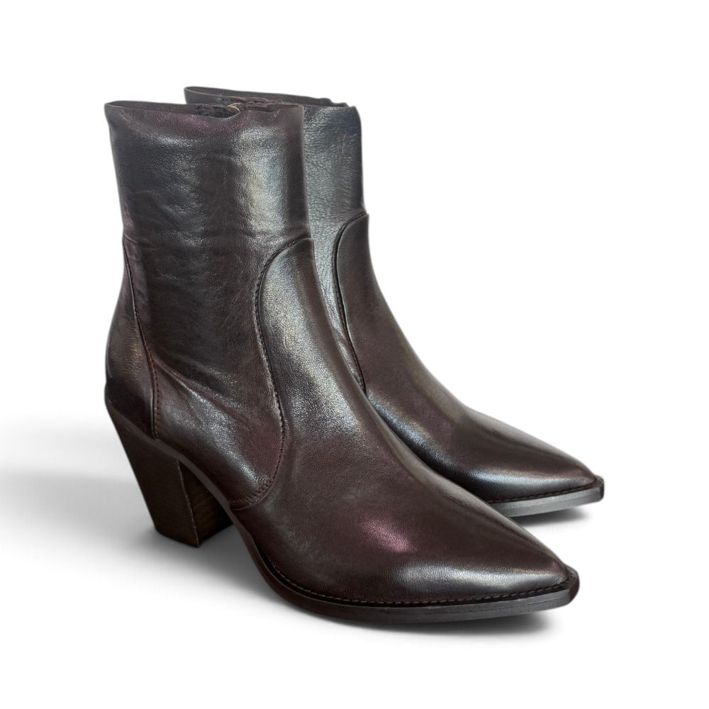 Stivaletto texano pelle moro Anima 