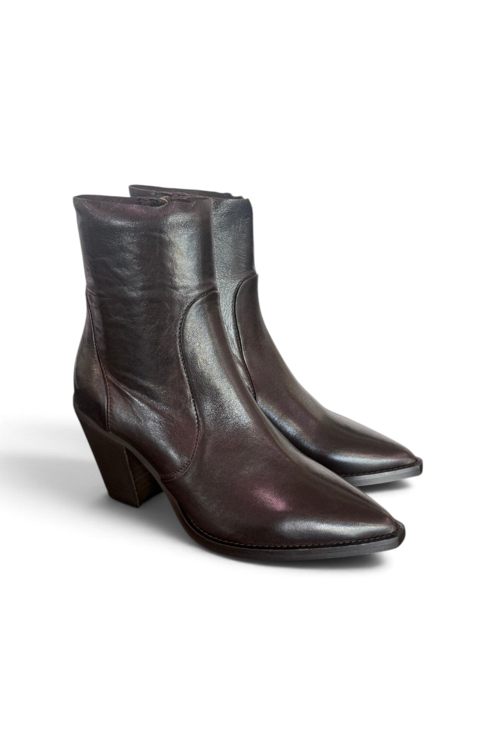 Stivaletto texano pelle moro Anima 