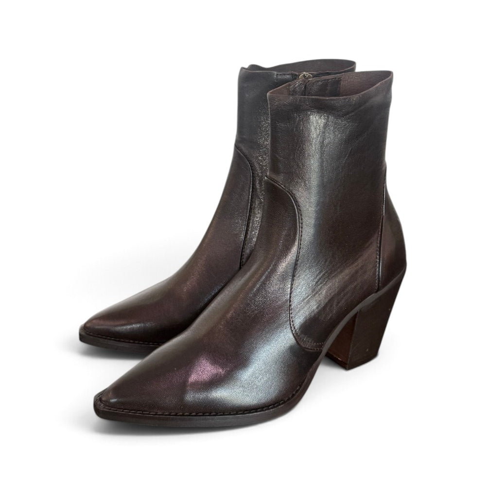 Stivaletto texano pelle moro Anima 