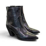 Stivaletto texano pelle nera Anima tacco 70 