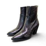 Stivaletto texano pelle nera Anima tacco 70 