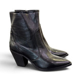 Stivaletto texano pelle nera Anima tacco 70 