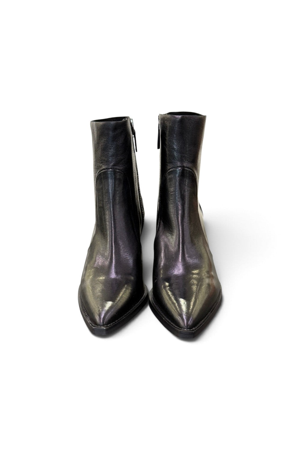 Stivaletto texano pelle nera Anima tacco 70 