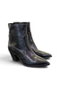 Stivaletto texano pelle nera Anima tacco 70