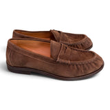 Mocassino arricciato suede moro Anima<BR/> 