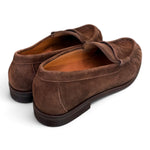 Mocassino arricciato suede moro Anima<BR/> 