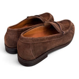 Mocassino arricciato suede moro Anima<BR/> 