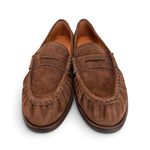 Mocassino arricciato suede moro Anima<BR/> 