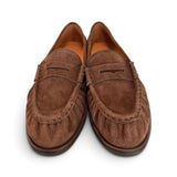 Mocassino arricciato suede moro Anima<BR/> 