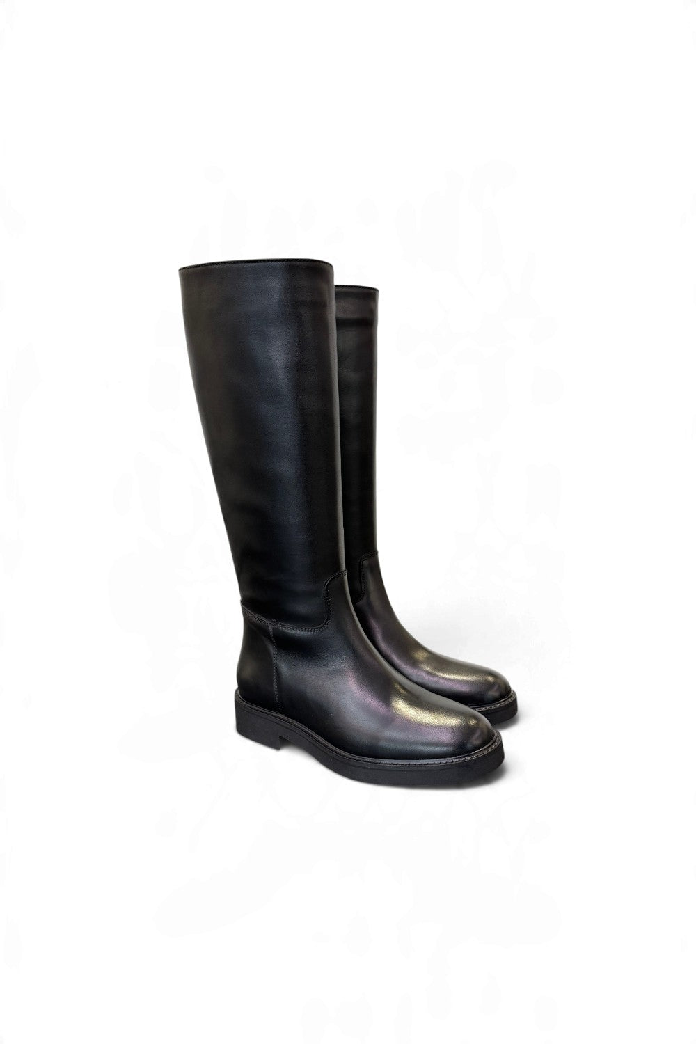 Stivale zip in pelle nera  Anima 