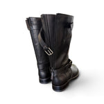 Stivale biker pelle nera Anima 