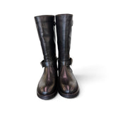Stivale biker pelle nera Anima 