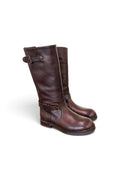 Stivale biker pelle testa di moro Anima