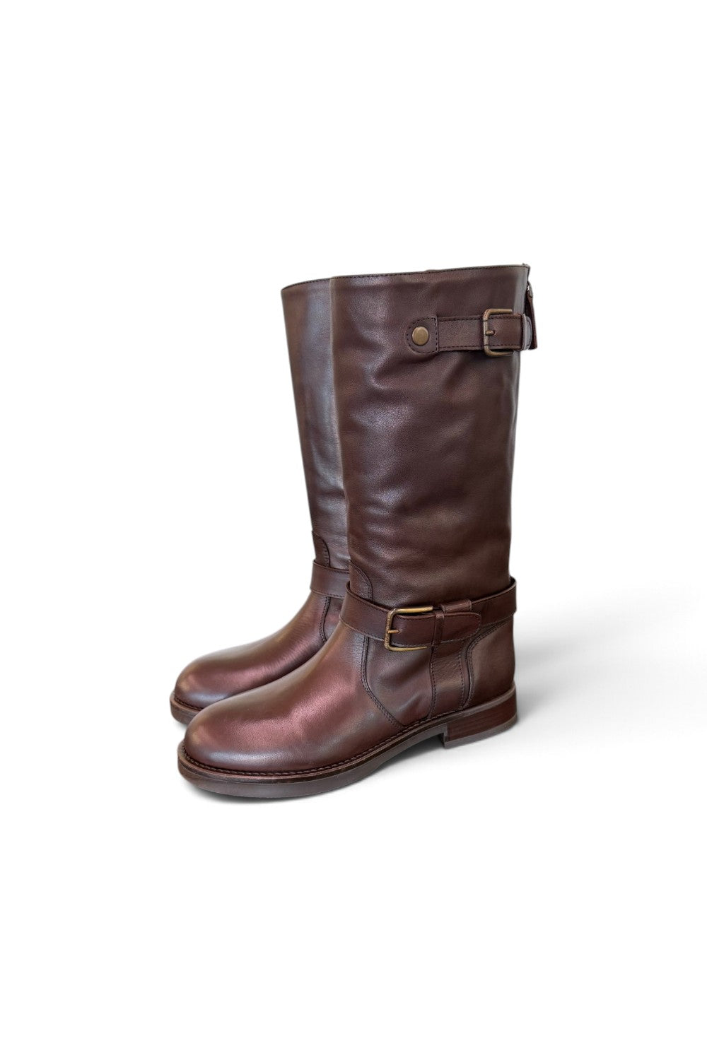Stivale biker pelle testa di moro Anima 