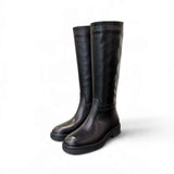 Stivaletto zip in pelle nera  Anima 