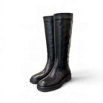 Stivale zip in pelle nera  Anima 