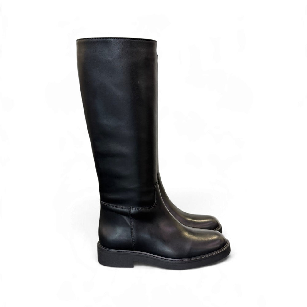 Stivaletto zip in pelle nera  Anima 