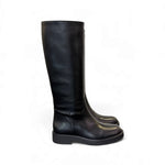 Stivaletto zip in pelle nera  Anima 