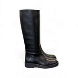 Stivaletto zip in pelle nera  Anima 