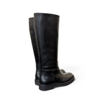 Stivale zip in pelle nera  Anima 