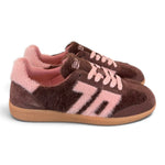 Sneaker Mohair coffee pink Back70 <BR/> 