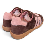 Sneaker Mohair coffee pink Back70 <BR/> 