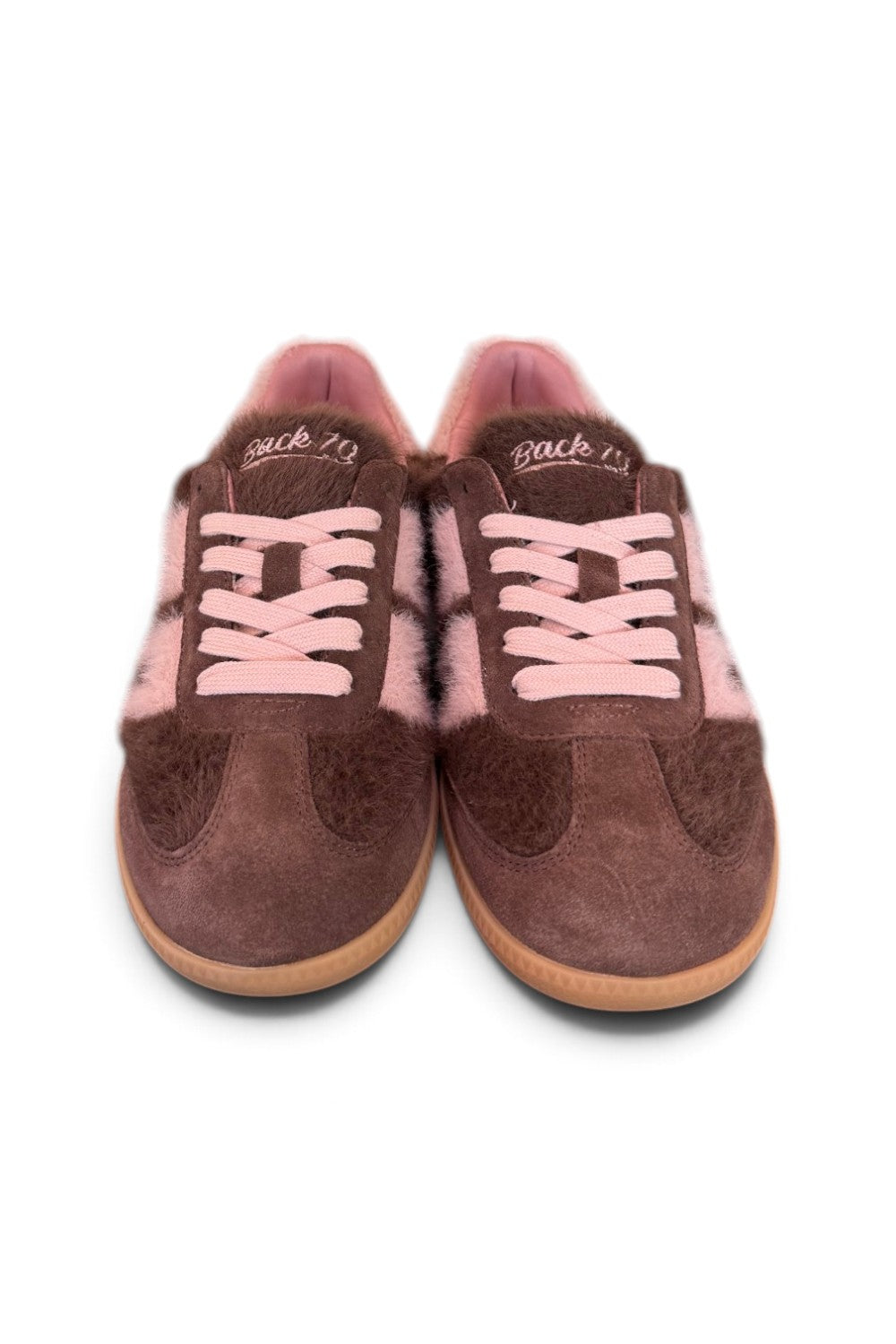 Sneaker Mohair coffee pink Back70 <BR/> 