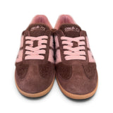 Sneaker Mohair coffee pink Back70 <BR/> 