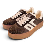 Sneaker XXL suede strass moro Back70 <BR/> 