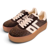 Sneaker XXL suede strass moro Back70 <BR/> 