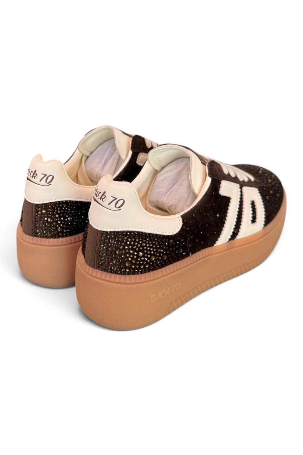 Sneaker XXL suede strass moro Back70 <BR/> 