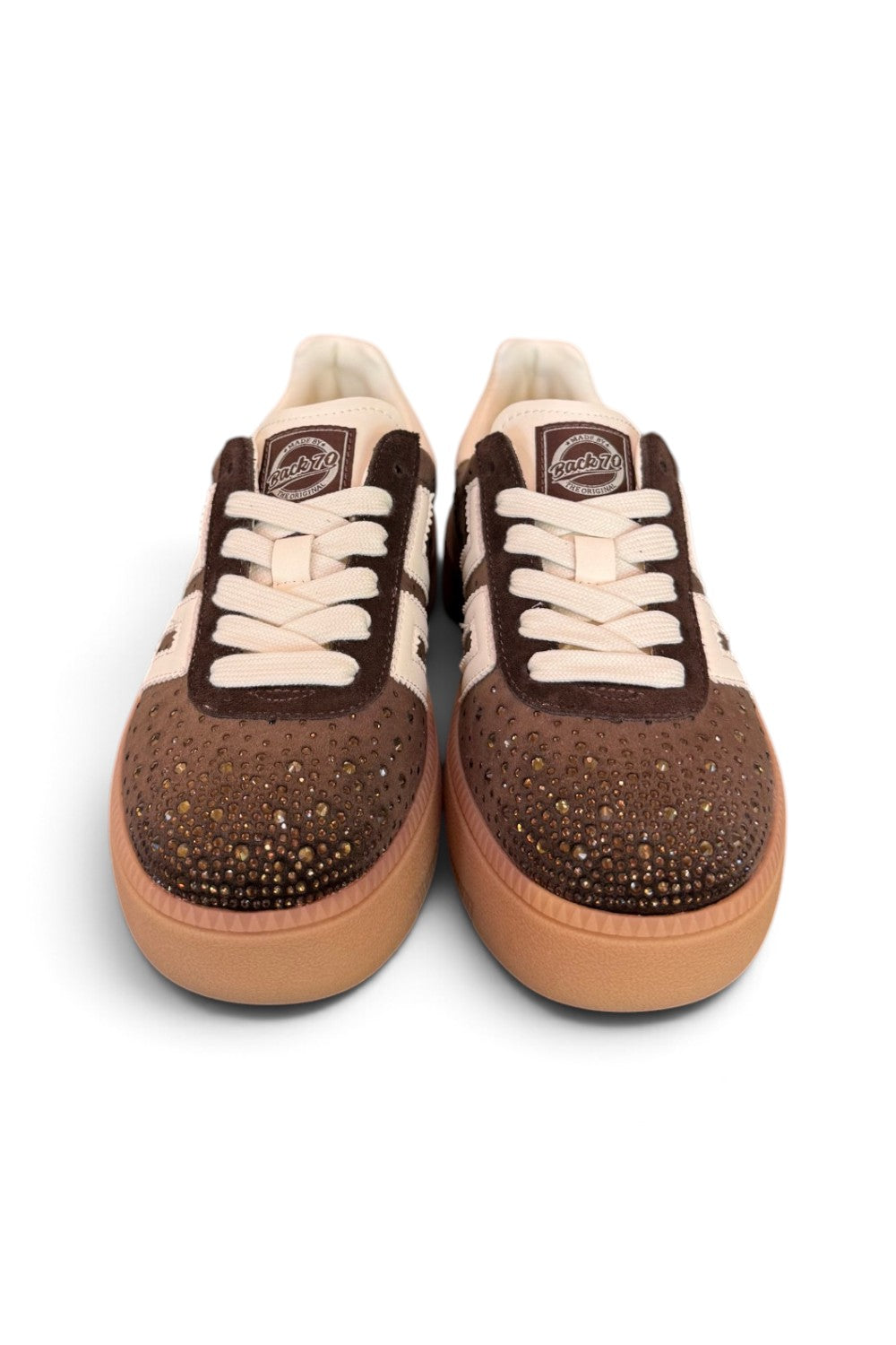 Sneaker XXL suede strass moro Back70 <BR/> 