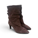 Stivaletto arricciato sfilato suede moro Bianca Di<BR/> 