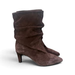 Stivaletto arricciato sfilato suede moro Bianca Di<BR/> 