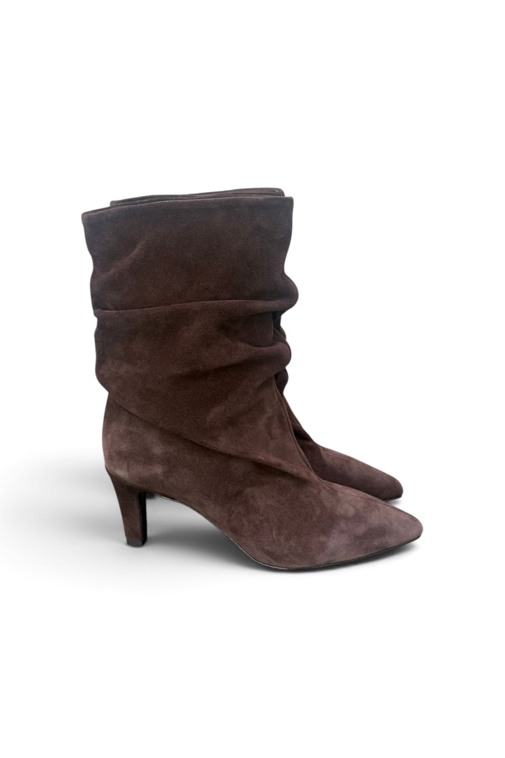 Stivaletto arricciato sfilato suede moro Bianca Di<BR/> 