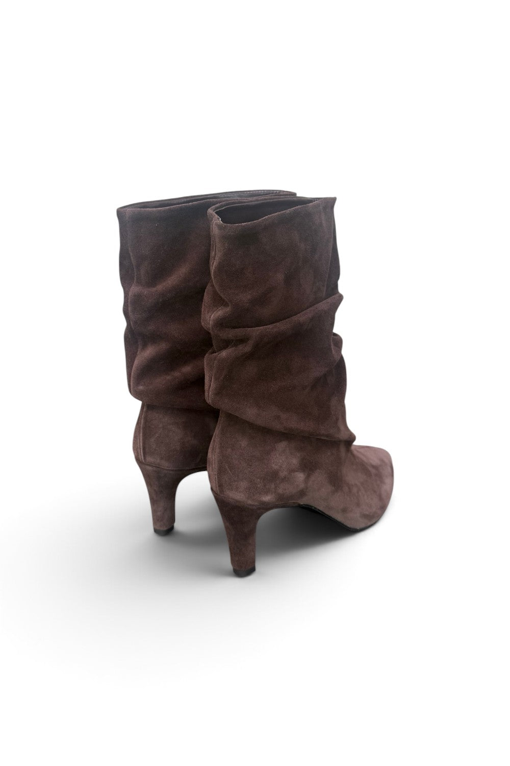 Stivaletto arricciato sfilato suede moro Bianca Di<BR/> 