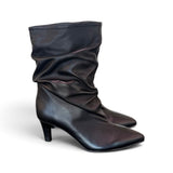 Stivaletto arricciato sfilato nero Bianca Di<BR/> 