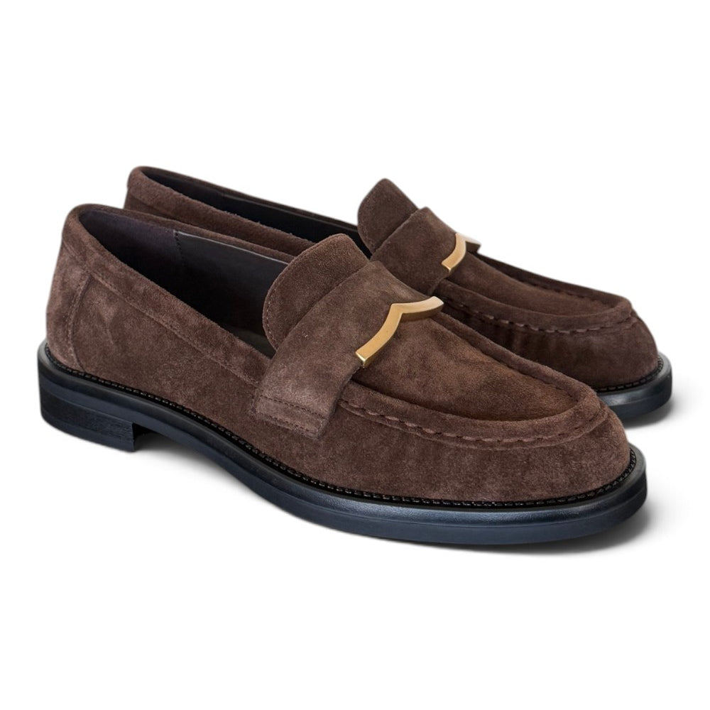 Mocassino suede castoro Bruno Premi 