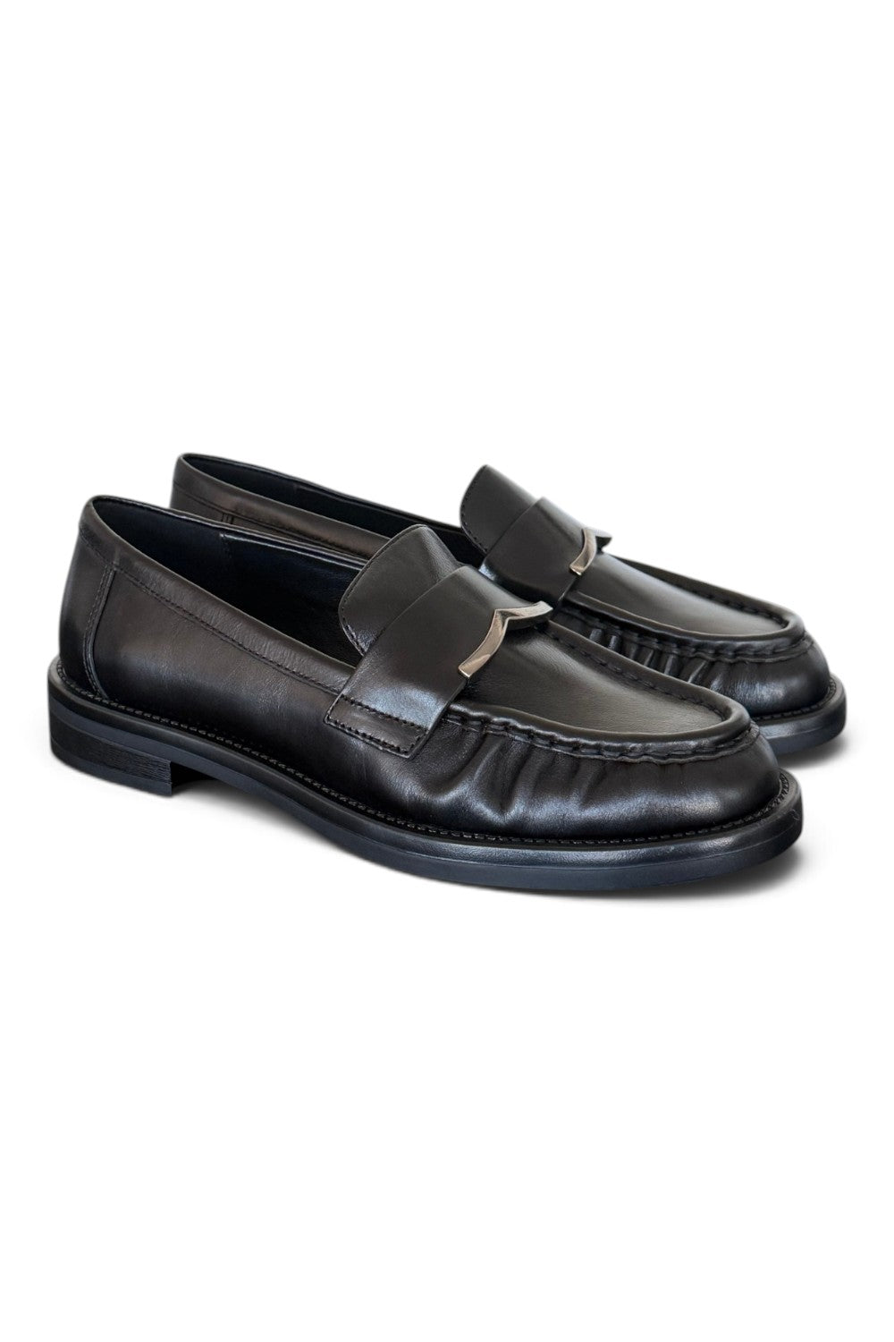 Mocassino pelle nera Bruno Premi 